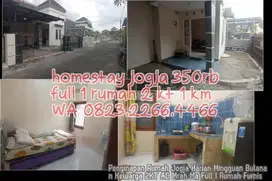 Penginapan Rumah Jogja Harian Mingguan Bulanan Keluarga 2KT AC Mrah Ma