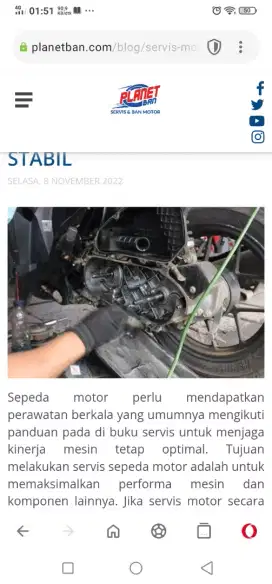 Jasa service motor datang ke rumah