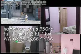 Penginapan Maliboro 20mnt di Jogja Harian Mingguan Bulanan 2KT Keluar