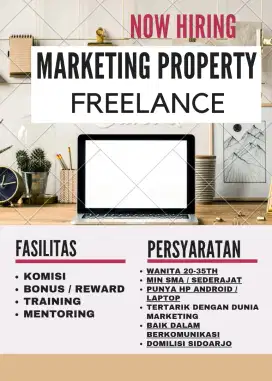 Lowongan freelance marketing property