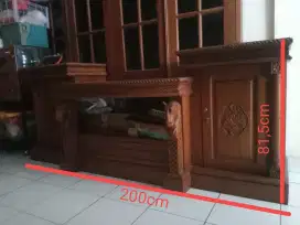 Meja TV kayu jati tua
