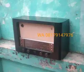 Philips radio tabung tube antik jadul kuno tua klasik MW AM SW kayu