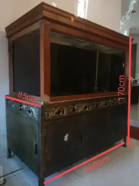 Aquarium 12mm & Meja Besi Tempa