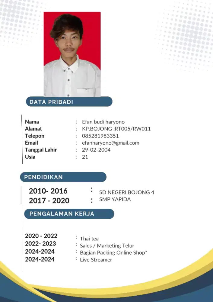 Sangat membutuhkan pekerjaan