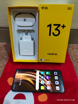 Realme 13+ 5G 12/256 Fullset ori segel mulus garansi ON