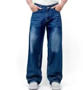 Celana jeans  panjang jeans fashion  wisker   gombrong