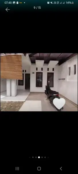 Disewakan rumah tipe 36/72 di kawasan perumahan cluster