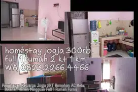Penginapan Keluarga Jogja 2KT Rumahan AC Kela  Bulanan Harian Mingguan
