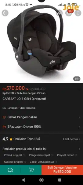 Joie Baby Car seat - Car Seat Bayi