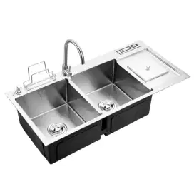 Kitchen Sink Bak Cuci Piring 2 Lubang Tebal