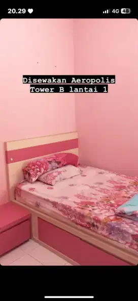 Jual Cepat 1 Unit Apartemen di Aeropolis, Tower B, Lantai 1, Type 1 BR