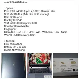 Laptop asus jrg pakai