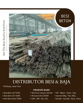 Jual besi beton polos dan ulir SNI murah