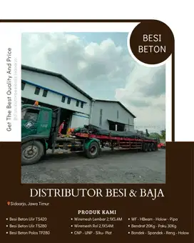 Jual besi beton, wiremesh, holow, pipa, wf, hbeam siap kirim