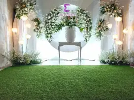 Karpet rumput untuk pelaminan