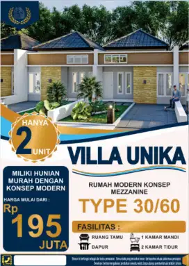 Pomo rumah Villa Unika T30/60 hanya 169jt