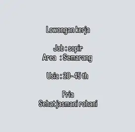Lowongan kerja untuk yang minat
