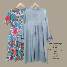 MIDI dress,atasan,blouse preloved/second/bekas pakai