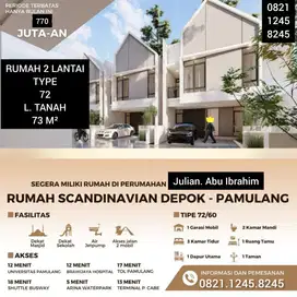 Rumah 2 Lantai Tipe 72 - Design Menawan SCANDINAVIAN - Luas Tanah 73m²
