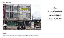 TURUN HARGA Ruko gandeng2 lokasi ramai Jl. Ir. H.Juanda - Bekasi Timur