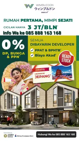 Rumah Ready Stock,murah,Wimbledon,Jababeka,Cikarang
