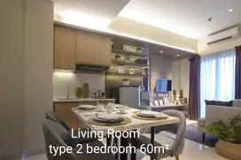 Sewa Apartemen BSD – 2 BR Eksklusif Baru Murah Full Furnish