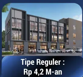 RUKO HAMPTON EAST GADING SERPONG HADAP JALAN BOULEVARD