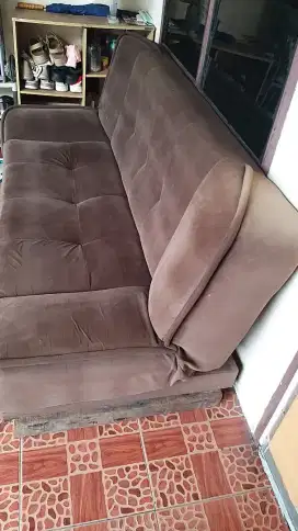Sofa Bed second warna coklat