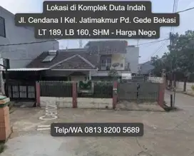 JUAL CEPAT 1 UNIT RUMAH - LUAS TANAH 189, BANGUNAN 160