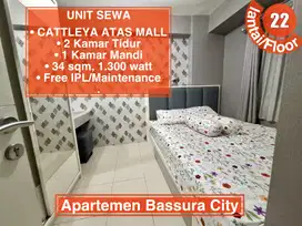 Disewakan 2BR Furnish Tower Cattleya Apartemen Bassura City Free IPL