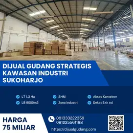Dijual gudang industri lokasi Sukoharjo sangat strategis Luas 1.3 Ha