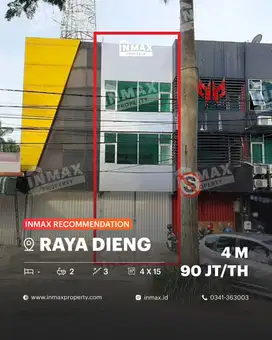 Ruko 3LT Lokasi Strategis Di Raya Dieng Siap Untuk Usaha Apapun