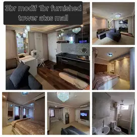DISEWAKAN 3BR MODIF 1BR ATAS MALL BASSURA CITY