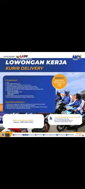 Lowongan kurir PT NUSANTARA CARD SEMESTA