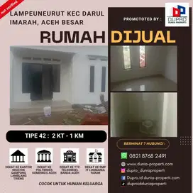 Rumah Tipe 42 di Lampeuneurut Luas 170 m– Strategis & Harga Terjangkau