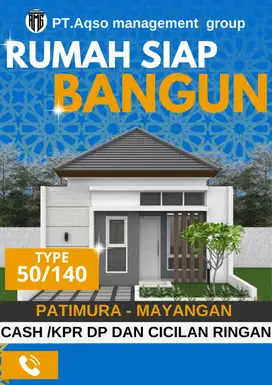 DIJUAL RUMAH SIAP BANGUN TYPE 50  MAYANGAN PROBOLINGGO
