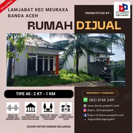 Rumah Tipe 40 di Lamjabat Banda Aceh - Siap Huni cocok untuk Keluarga