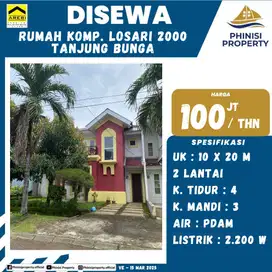 DISEWAKAN RUMAH MURAH DI TAMAN LOSARI TANJUNG BUNGA