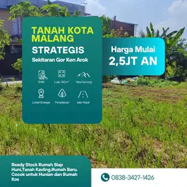 Tanah Dijual SHM dekat kampus, cocok kos-kosan atau hunian