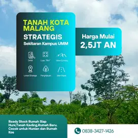 Tanah Dijual SHM lokasi eksklusif, dekat jalan utama