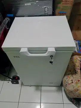 Freezer box TCL 100 L orisinil segel kartu garansi ada