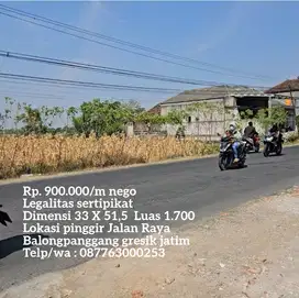 Tanah Termurah & terbaik pinggir jalan raya balong panggang