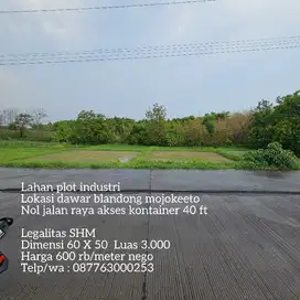 Lahan plot industri ter murah dawar mojokerto