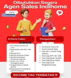 Dibutuhkan segera Marketing Indihome