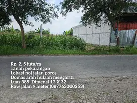 Tanah pekarangan nol jalan poros hulaan arah domas menganti