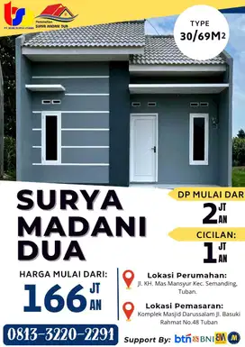 PERUMAHAN  SURYA MADANI DUA SUBSIDI TENGAH KOTA