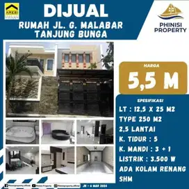 RUMAH MEWAH + KOLAM RENANG TANJUNG BUNGA