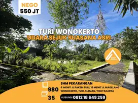 Jual Tanah Pekarangan Turi Wonokerto Suasana Asri Udara Sejuk