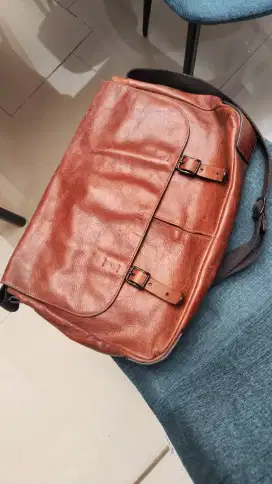 DIJUAL FOSSIL BAG BUCKNER MESSENGER COGNAC