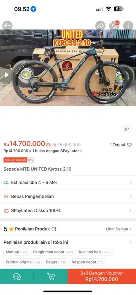 Sepeda MTB UNITED Kyross 2.10